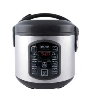 Photo 1 of Aroma® Professional 8-Cup (Cooked) / 2Qt. Rice & Grain Multicooker, Stainless Steel, New, ARC-954SBD
