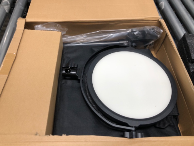 Photo 2 of GVM Desk Mount LED Video Light, 10'' Round Key Light with Built-in Diffuser and LCD Display, Bi-Color Professional Light for Game/Studio/Streaming/YouTube Video Shooting, APP Control CRI 97+