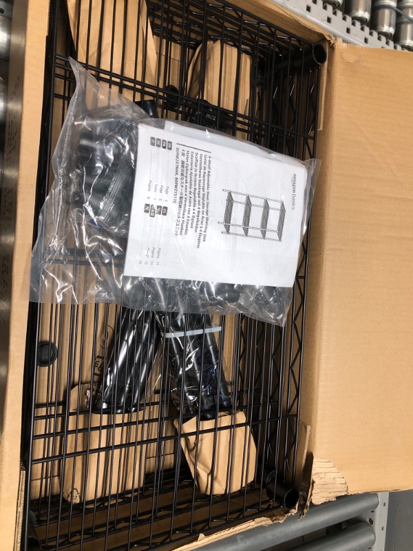 Photo 1 of 4 Tier Shelf Adjustable Storage Shelf - black