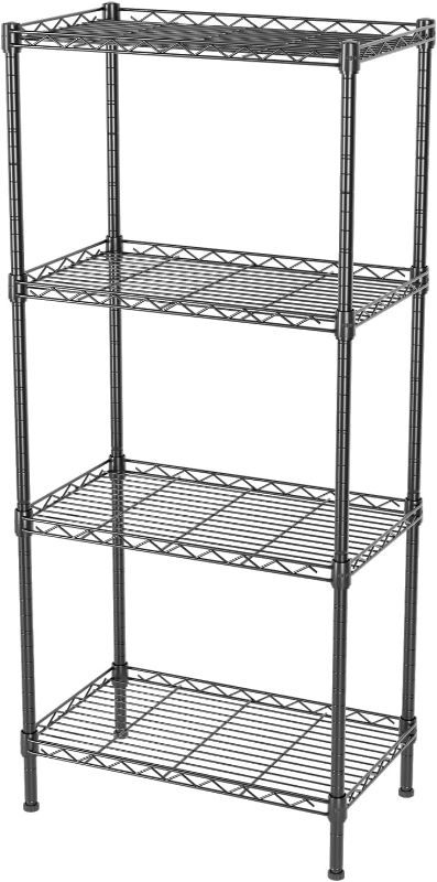 Photo 1 of 4 Tier Shelf Adjustable Storage Shelf - black