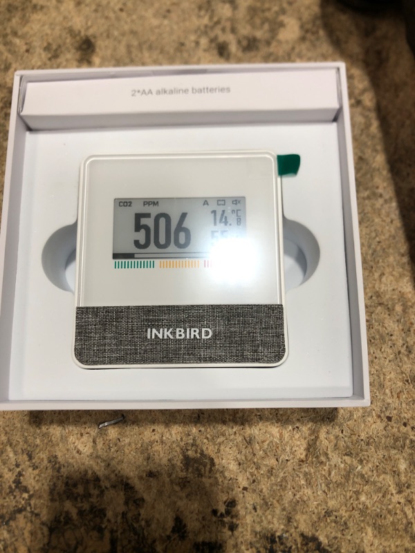 Photo 2 of INKBIRD Portable CO2 Detector with Bluetooth, Smart Indoor Air Quality Monitor, can detects CO2, Temperature, Humidity, etc., Electronic Ink Display & 4 Years Battery Life, for Home, Office, motorhome