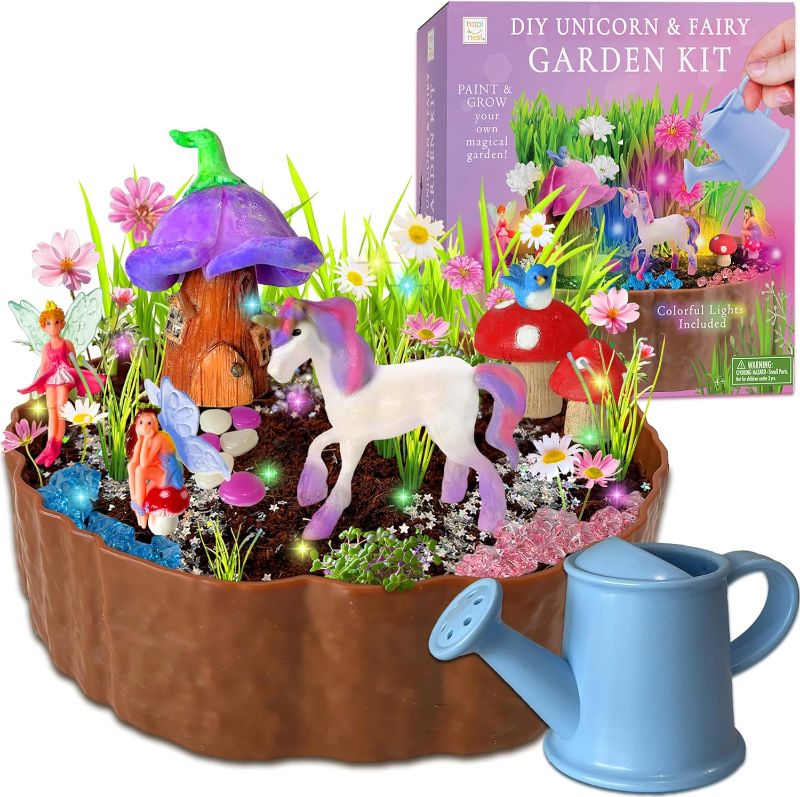 Photo 1 of `Hapinest Fairy Garden House Kit Toys and Gifts for Girls | Paint, Plant, and Grow for Kids Ages 4 Years and Up
