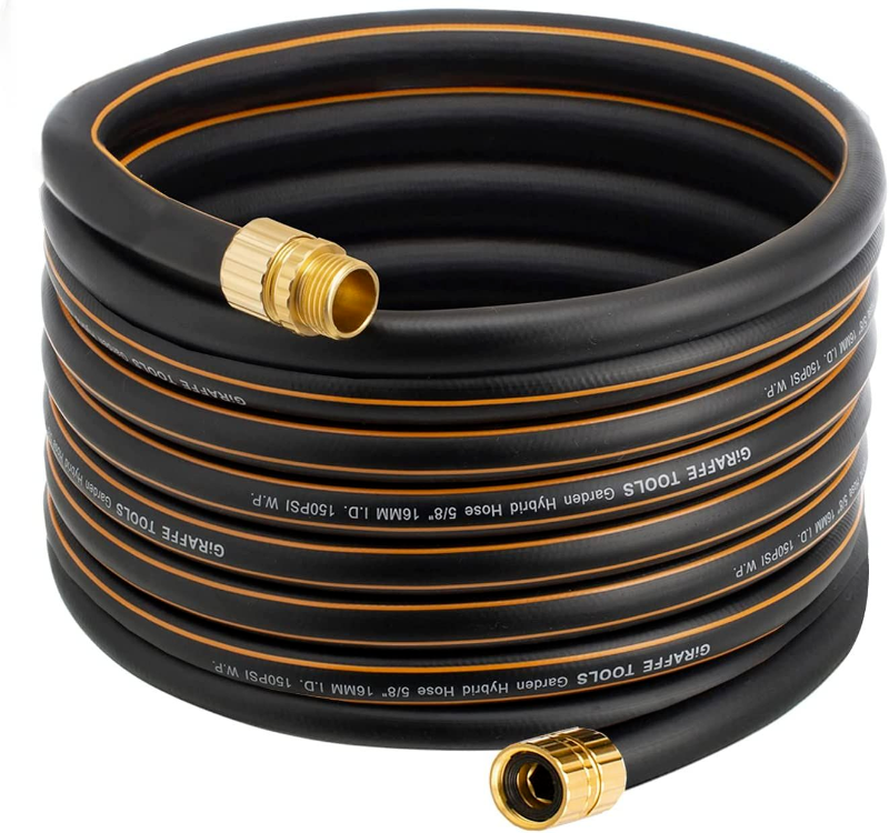 Photo 1 of *Not Exact* Giraffe Tools Garden Hose 5/8" x 50ft, Custom Length, Black and Orange
