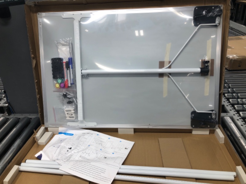 Photo 2 of Easel Whiteboard - Magnetic Portable Dry Erase 36 x 24 Tripod Height Adjustable, 3' x 2' Flipchart Easel Stand White Board for Office or Teaching at Home & Classroom