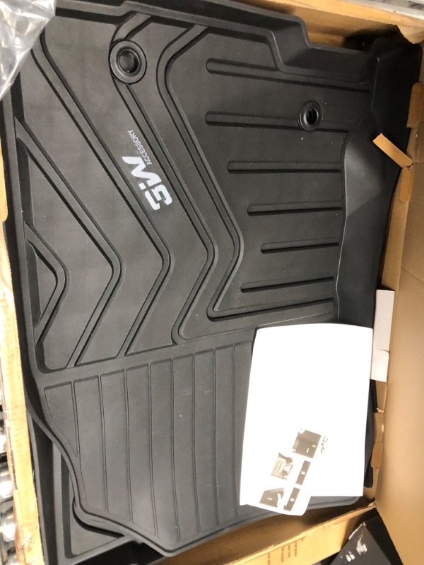 Photo 3 of 3W Floor Mats Fit Lexus NX 2015-2021 (NX200t/NX300/NX300h), TPE All Weather Custom Fit Floor Liner for Lexus NX, 1st&2nd Row Full Set Car Mats, Black