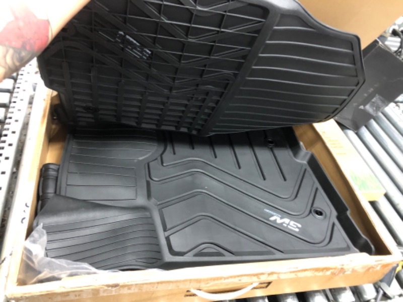 Photo 2 of 3W Floor Mats Fit Lexus NX 2015-2021 (NX200t/NX300/NX300h), TPE All Weather Custom Fit Floor Liner for Lexus NX, 1st&2nd Row Full Set Car Mats, Black