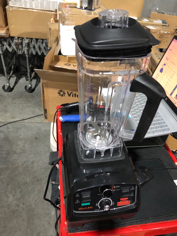 Photo 2 of **MISSING PUSH ROD**
WantJoin Professional Blender, Countertop Blender ,Blender for kitchen Max 1800W High Power Home and Commercial Blender with Timer, Smoothie Maker 2200ml for Crushing Ice, Frozen Dessert, Soup,fish