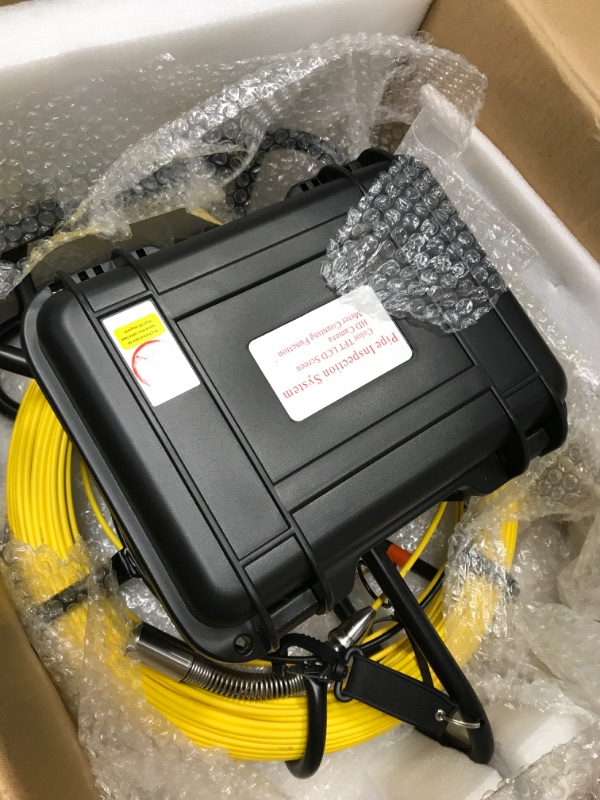 Photo 2 of ***Parts Only***VEVOR Sewer Camera, 150 ft/45.7m, 9" Screen Pipeline Inspection Camera with DVR Function, Waterproof IP68 Camera w/12 Adjustable LEDs, w/a 16 GB SD Card for Sewer Line, Home, Duct Drain Pipe Plumbing 150ft