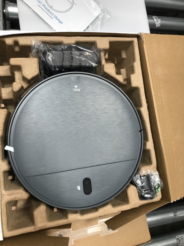 Photo 2 of **PARTS ONLY/SALE FINAL**
**NON-REFUNDABLE** // **SALE FINAL**  
Robot Vacuum and Mop Combo, WiFi/App/Alexa, Robotic Vacuum Cleaner with Schedule, 2 in 1 Mopping Robot Vacuum with Watertank and Dustbin, Self-Charging, Slim, Ideal for Hard Floor, Pet Hair,