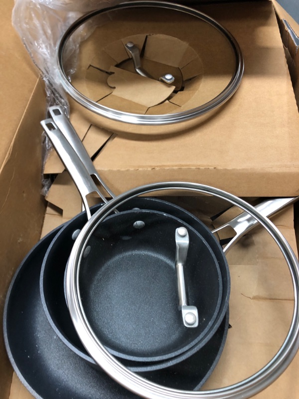 Photo 2 of ***Parts Only***Calphalon Premier Hard-Anodized Nonstick Cookware, 11-Piece Pots and Pans Set 11-Piece New Cookware Set w/ MineralShield™