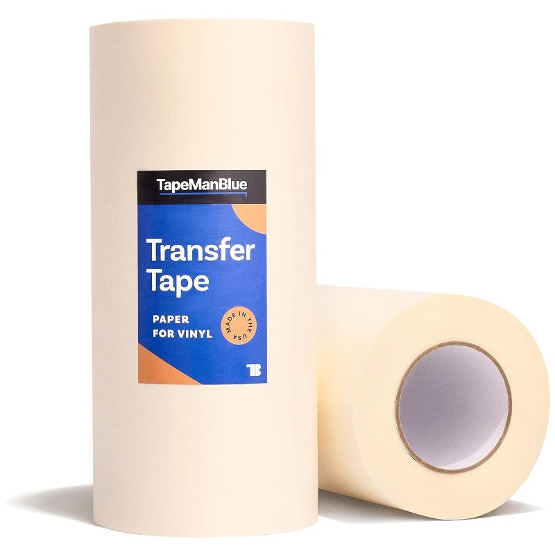 Photo 1 of 36" x 200' Roll of Paper Transfer Tape for Vinyl, Made in America, Premium-Grade Transfer Paper for Vinyl with Layflat Adhesive for Cricut Vinyl...
