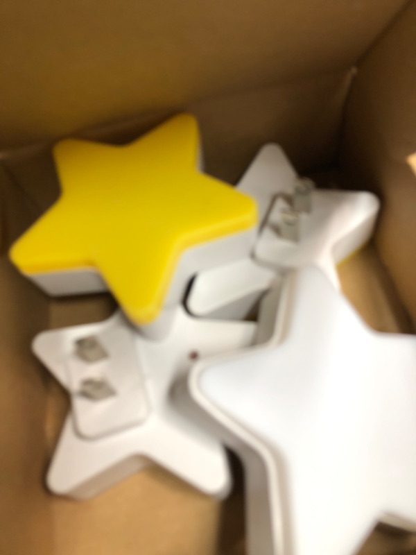 Photo 2 of 4 Pcs Plug in LED Night Lights for Kids Star Light Star Shaped Lamp Dusk to Dawn Sensor Star Night Lights Pentagram Shaped LED Light Lamps for Bedroom Bathroom Kids Room