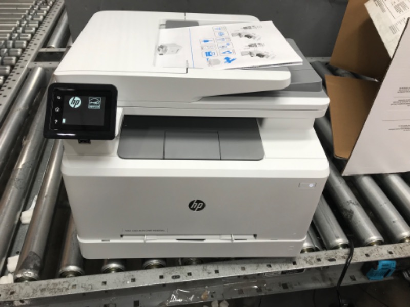 Photo 2 of HP Color LaserJet Pro M283fdw Wireless All-in-One Laser Printer, Remote Mobile Print, Scan & Copy, Duplex Printing, Works with Alexa (7KW75A), White