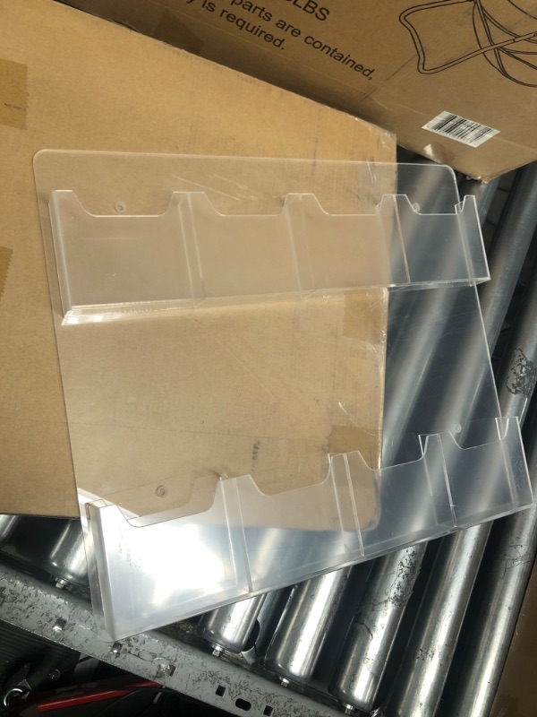Photo 1 of Eersida Acrylic Brochure Pamphlet Holder Wall Mount Clear Brochure Display Holder Plastic Trifold Flyer Rack Literature Storage Rack for Offices Waiting Room (8 Pockets, 15 x 17 Inch) 15 x 17 Inch 8 Pockets