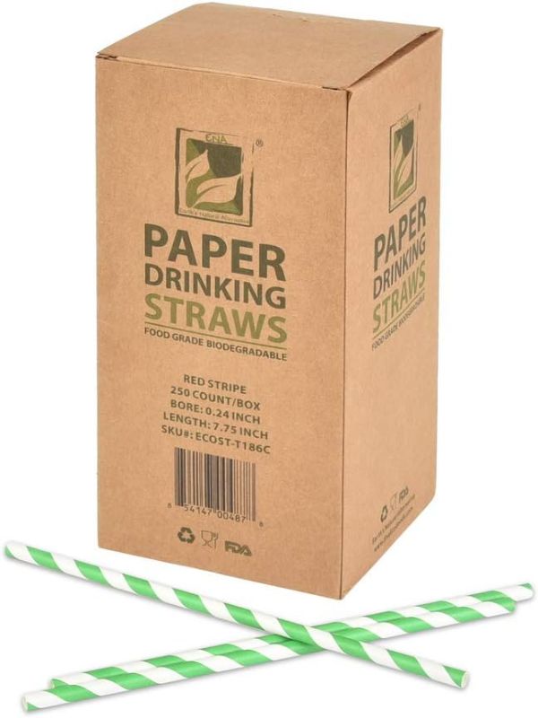 Photo 1 of 8 boxes for Paper straws 600 each box Blue 