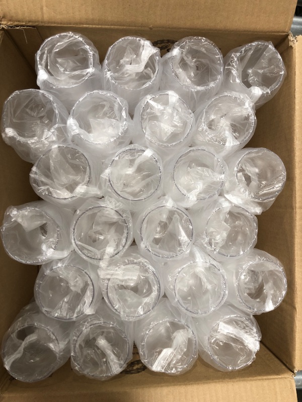 Photo 2 of 48 piece Stemless Unbreakable Crystal Clear Plastic Wine Glasses Set of 48 (10 Ounces)