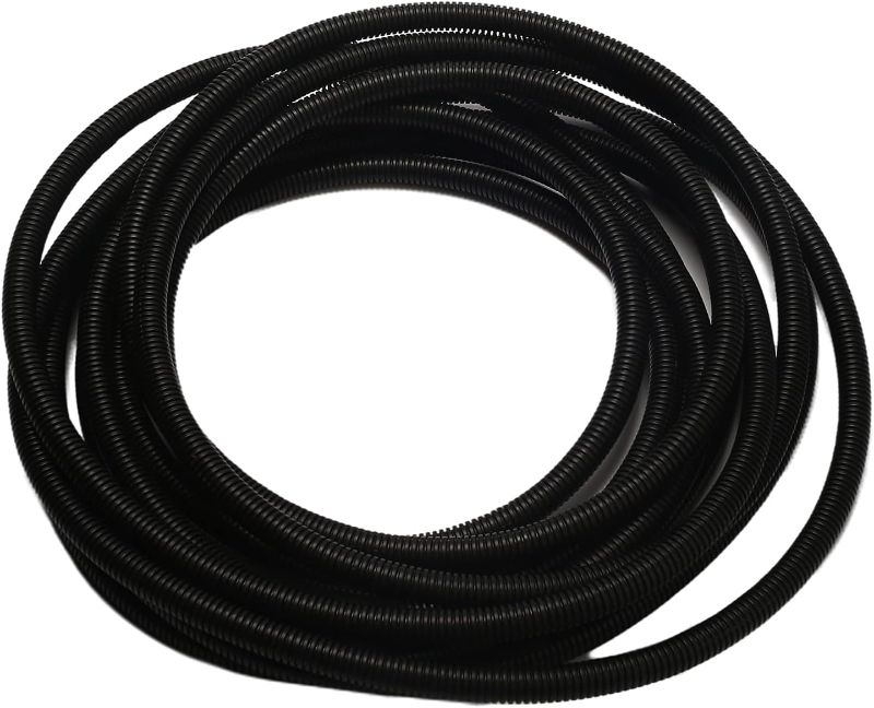 Photo 1 of Othmro 1pcs 0.47inch ID 32.81ft Electrical Conduit, Non-Split Wire Loom Tubing Corrugated Tube, Flexible Polyethylene Hose Cover for Home Outdoor Automotive Marine Wire Harness Wrap Cover Sleeve Black