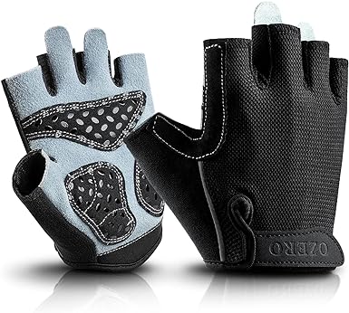 Photo 1 of 2 PACK OZERO Fingerless Cycling Gloves for Men Women: Mountain Bike Gloves for Riding | Workout | Motorcycle 
