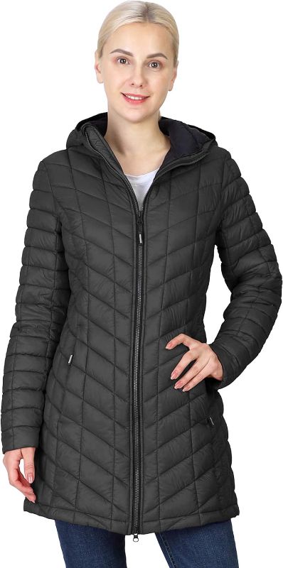 Photo 1 of Outdoor Ventures Women's Maryan Hooded Ultra Lightweight Warm Thermolite Long Puffer Coat LARGE
