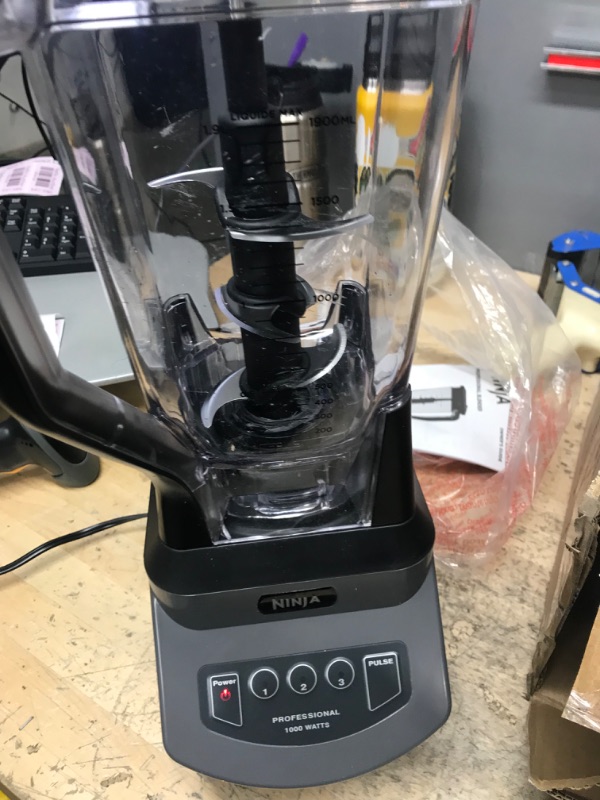 Photo 2 of **MISSING LID*
Ninja NJ601AMZ Professional Blender with 1000-Watt Motor & 72 oz Dishwasher-Safe Total Crushing Pitcher for Smoothies, Shakes & Frozen Drinks, Black