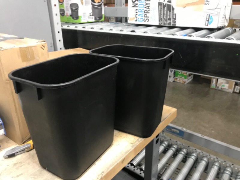 Photo 1 of 2 SMALL BLACK TRASH CANS
