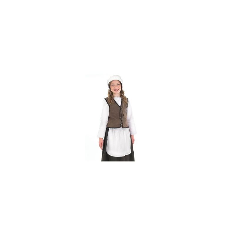 Photo 1 of Fun Shack Colonial Costume Girls Tudor Kitchen Pilgrim Pioneer Halloween Costumes for Girls Kids X-Large
