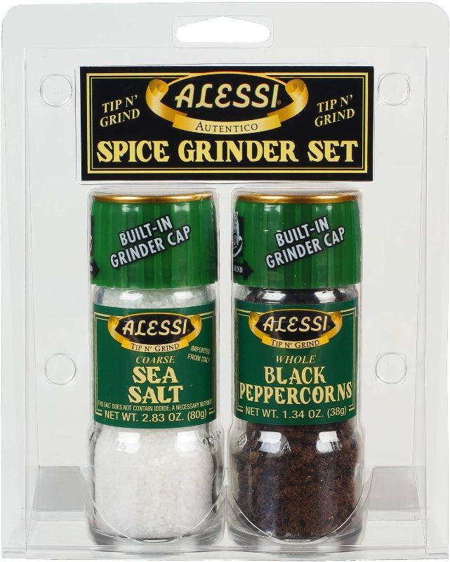 Photo 1 of **PACKAGE OPENED BUT SHAKERS SEAL STILL INTACT**
Alessi Salt & Pepper Grinders, Small, 4.17 Ounce
