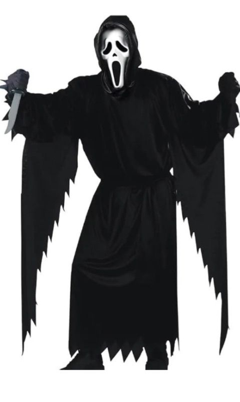 Photo 1 of gatan Scream Costume with Mask Prop Knife and Gloves, Kids Scream Costume with Props Medium