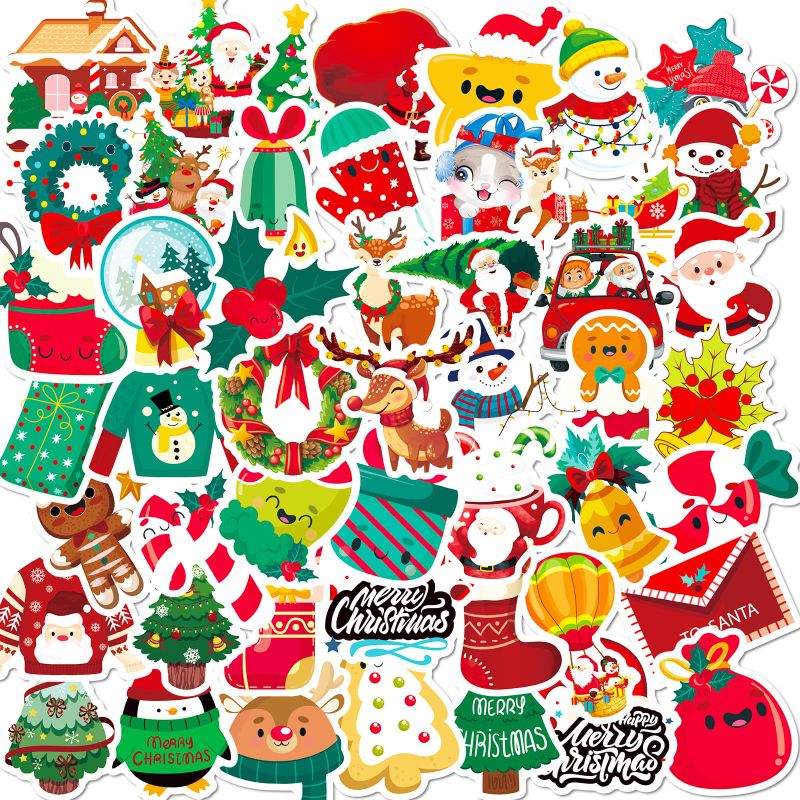 Photo 1 of 2 pack
Christmas Stickers for Kids, 50PCS Christmas Party Favors Stickers for Kindle, Cute Waterproof Stickers for Laptop Car Skateboard, etc. Green 50