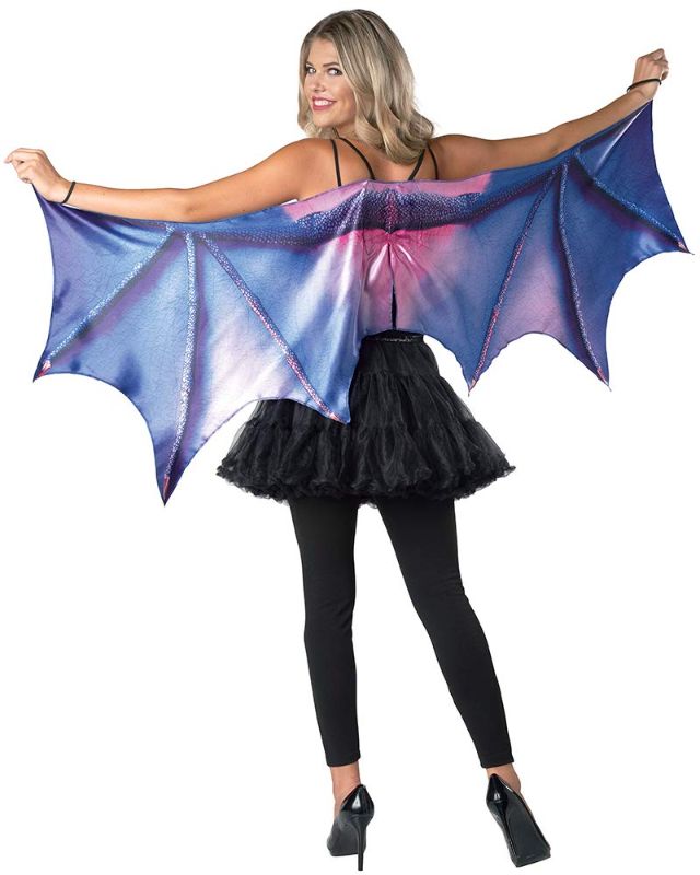 Photo 1 of 2 sets 
Seasons Halloween Women Dragon Cape Wings,Green or Purple (One Size Fits Most)