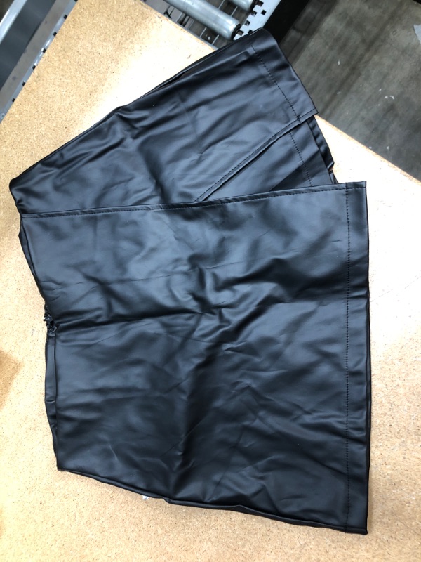 Photo 1 of MEDIUM BLACK FAUX LEATHER SHORT SKIRT