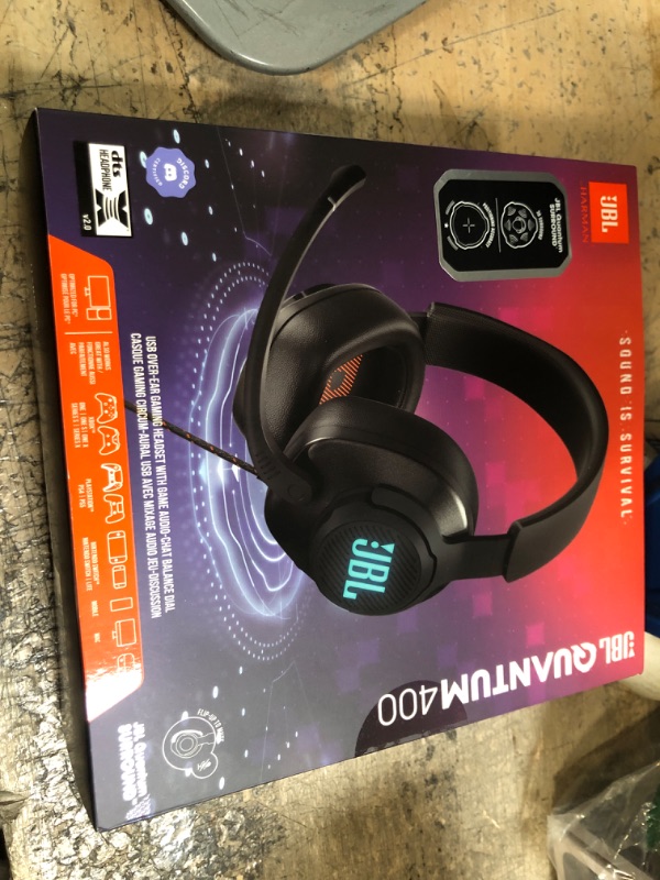 Photo 1 of JBL Quantum 400 USB Wired Over-Ear Gaming Headset (Black)