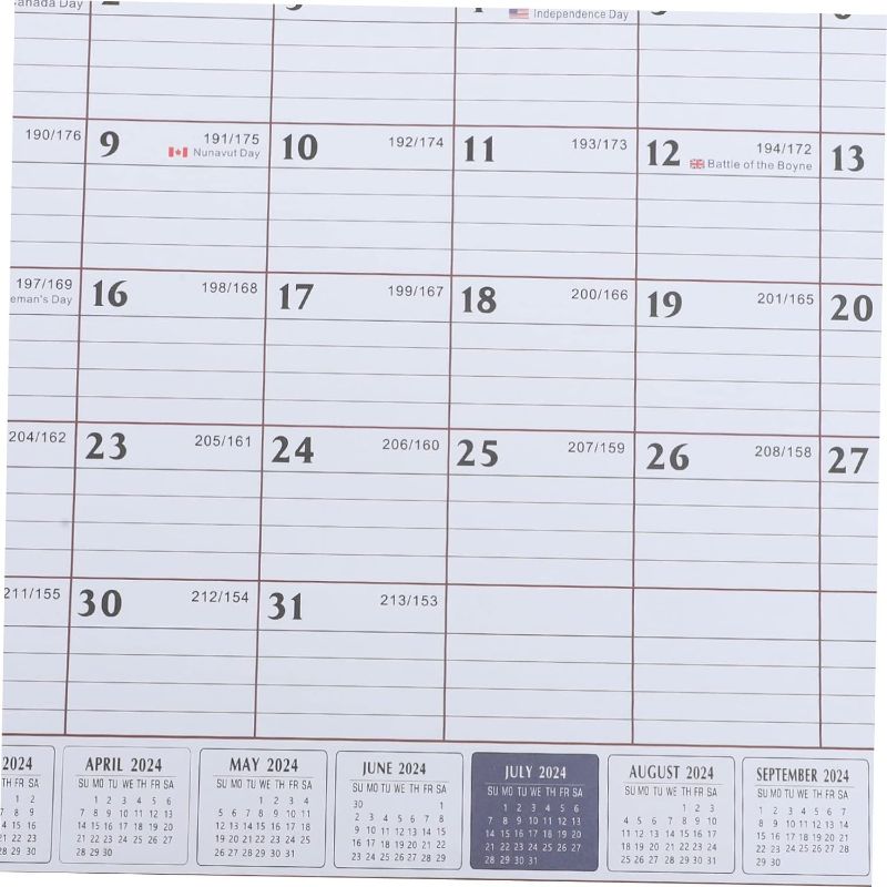 Photo 1 of  2024 Wall Calendar Academic Year Calendar Wall Calendar 2024 Calendar 2023-2024 Wall Hanging Calendar Office Calendar Home Accessory Home...
