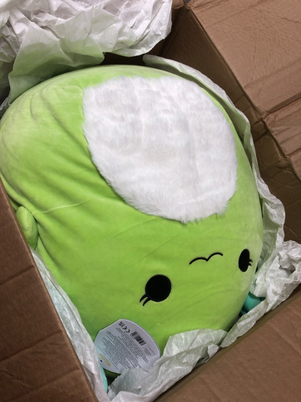 Photo 2 of Squishmallows Original 16-Inch Mipsy Green Axolotl with Fuzzy White Belly - Large Ultrasoft Official Jazwares Plush