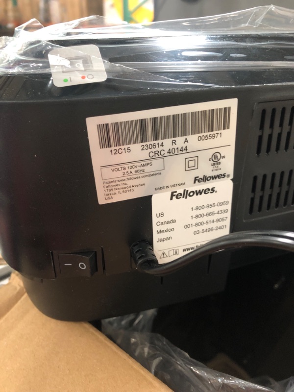 Photo 2 of Fellowes 12C15 12 Sheet Cross-Cut Paper Shredder for Home and Office with Safety Lock 12 Sheet Paper Shredder