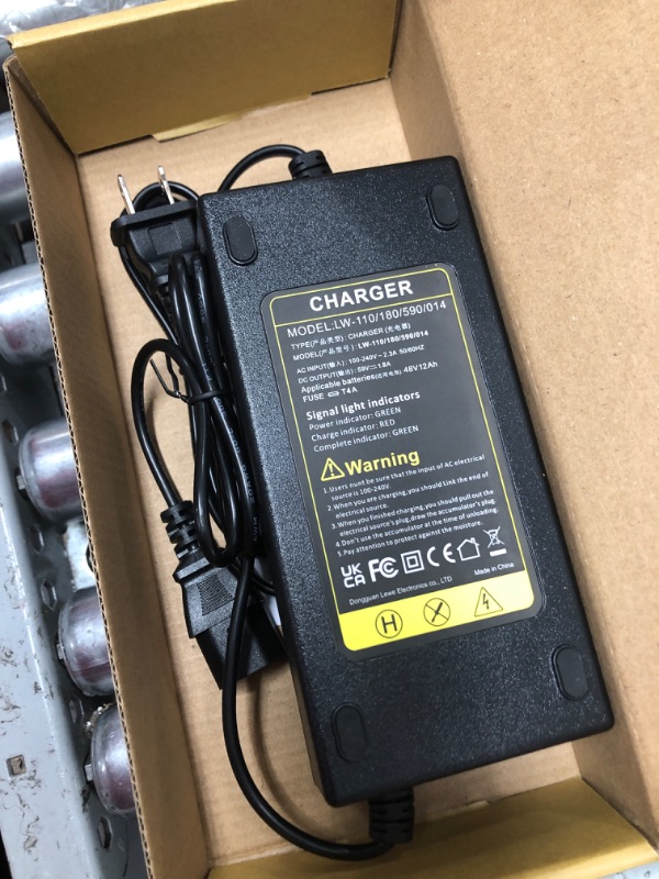 Photo 1 of Fancy Buying 48V 12AH Lead Acid Battery Charger for Electric Bicycle Motor Bike - 3 Holes Plug AC Adapter