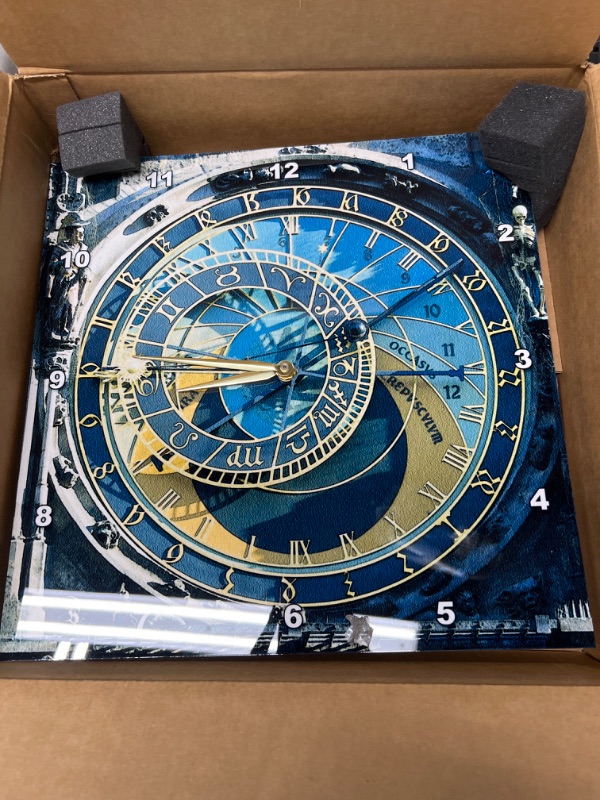 Photo 2 of 3dRose ft_81259_1 Astronomical Clock, Orloj, Prague, Czech Republic-EU06 THA0021-Tom Haseltine-Framed Tile, 8 by 8"