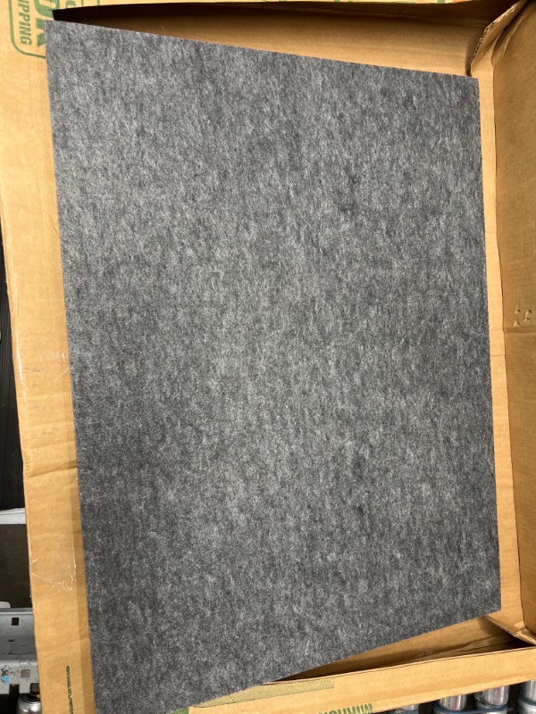 Photo 2 of BIBOC 24 x 18 inches Felt Bulletin Board, Felt Board, Pin Board, Notice Board, Memo Board for Homes or Offices, Silver Aluminum Grey 18 x 24 inch