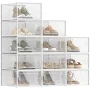 Photo 2 of  Shoe Boxes Stackable Shoe Storage Boxes with Lids Clear Plastic