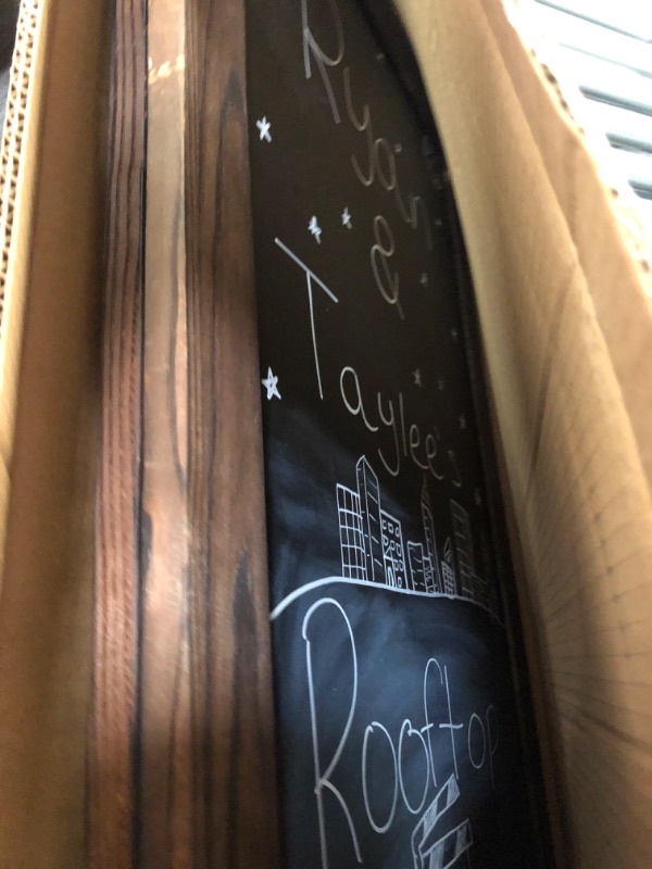 Photo 1 of 4 THOUGHT A-Frame Chalkboard 40" x 20", Chalk Board Sign Board Magnetic Sandwich Board Solid Pine Wooden 