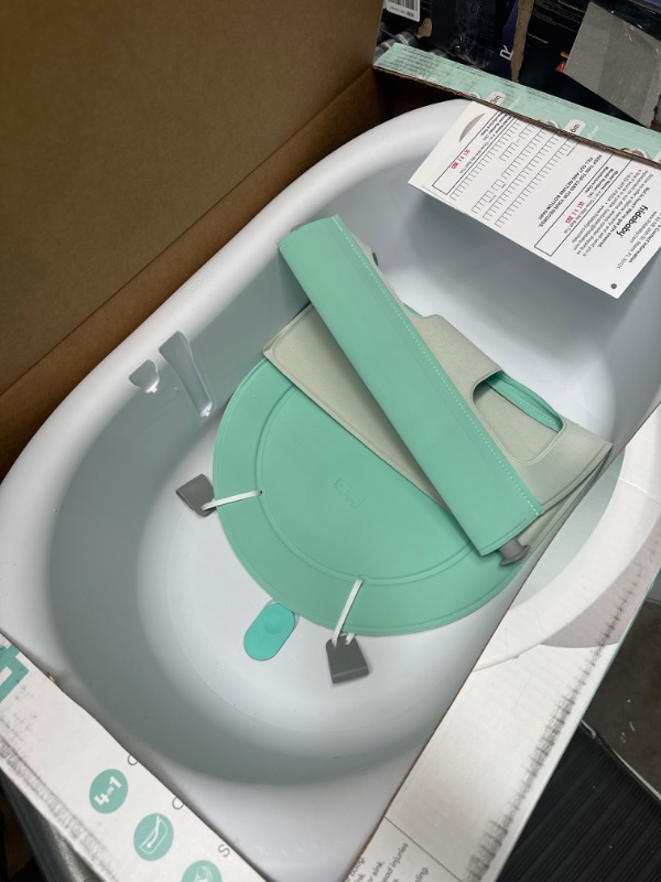 Photo 2 of 4-in-1 Grow-with-Me Bath Tub by Frida Baby Transforms Infant Bathtub to Toddler Bath Seat with Backrest for Assisted Sitting in Tub