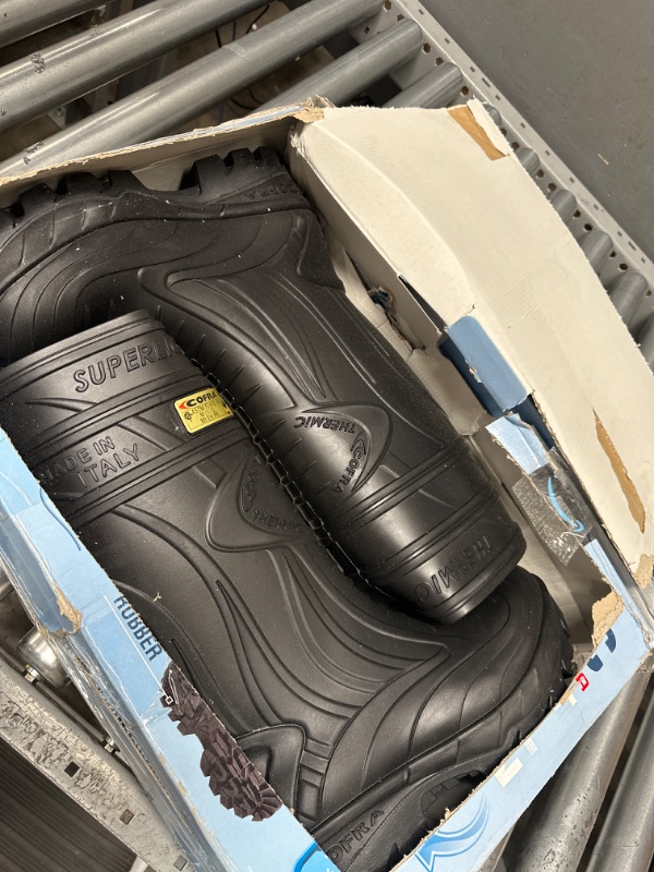 Photo 2 of COFRA Waterproof Work Boots - THERMIC BLACK All-Weather Rain Boot with Composite Safety Toe & Slip Resistant Nitrile Outsole - 00040-CM3.W09 9 Black