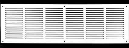 Photo 1 of 32" x 14" Return Air Grille - Sidewall and Ceiling - HVAC Vent Duct Cover Diffuser - [White] [Outer Dimensions: 33.75w X 15.75"h] 32 x 14 White