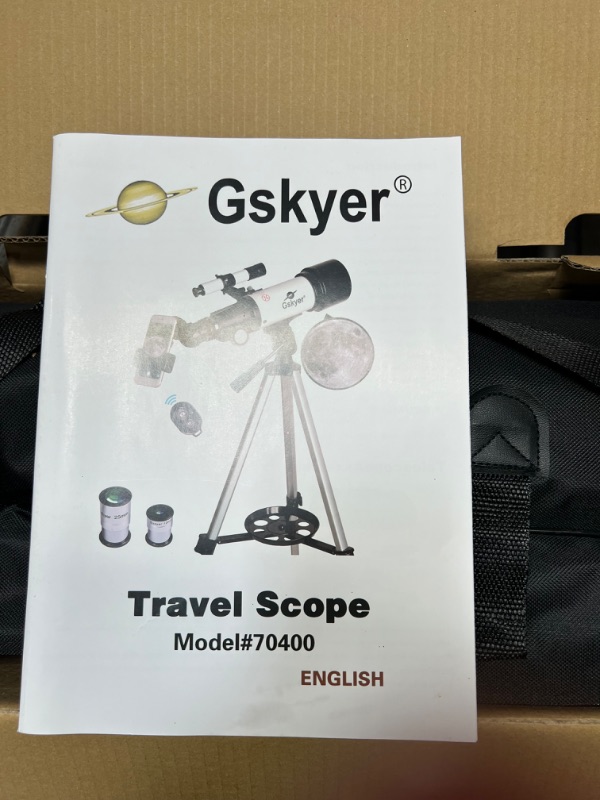 Photo 2 of Gskyer Telescope, 70mm Aperture 400mm AZ Mount Astronomical Refracting Telescope for Kids Beginners - Travel Telescope with Carry Bag, Phone Adapter and Wireless Remote