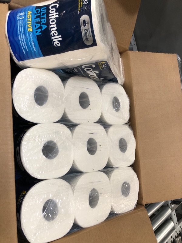 Photo 2 of Cottonelle Ultra Clean Toilet Paper with Active CleaningRipples Texture, Strong Bath Tissue, 6 Family Mega Rolls (6 Family Mega Rolls = 33 Regular Rolls), 388 Sheets per Roll (4 pack)