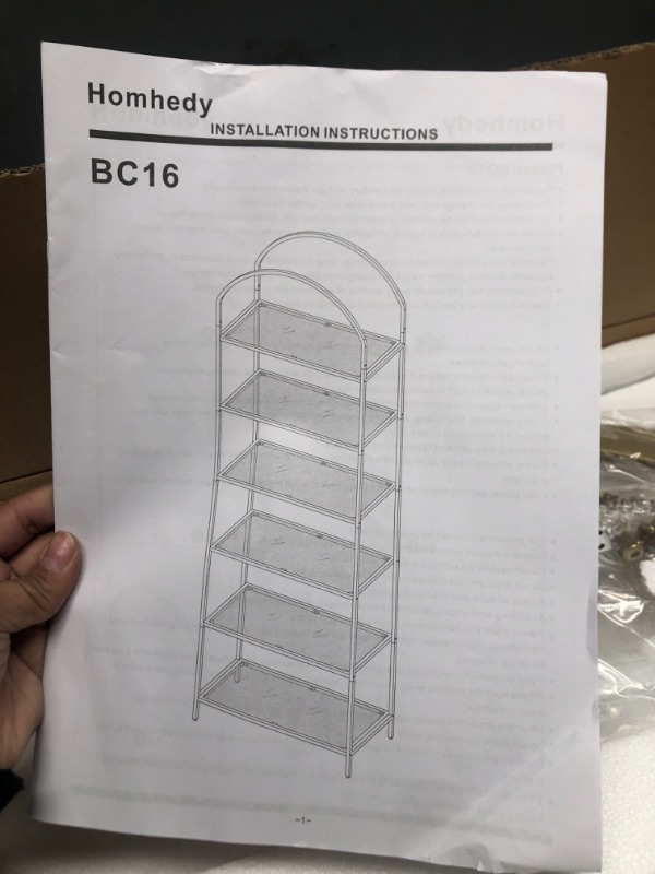 Photo 1 of 6-Tier Bookshelf Arched Display Racks,Metal Bookcase,Tempered Glass Shelves,Storage Rack Shelf for Home Office,Living Room,Bedroom, Bathroom,Modern Style,Golden