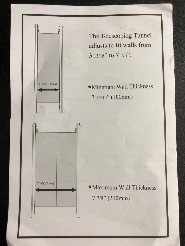 Photo 3 of * used * see all images *
FreeStanding Large Dog Door for Wall, Large Dog Door with Aluminum Frame, Telescoping Tunnel