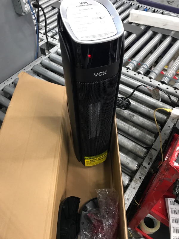 Photo 2 of ***Parts Only***Space Heater,VCK 1500W 24" Portable Electric Heaters for Indoor Use,75° Oscillation,3 Modes,8H Timer, Quite PTC Ceramic Heating with Thermostat,Safety Protection,Remote for Office,Home Bedroom 24INCH