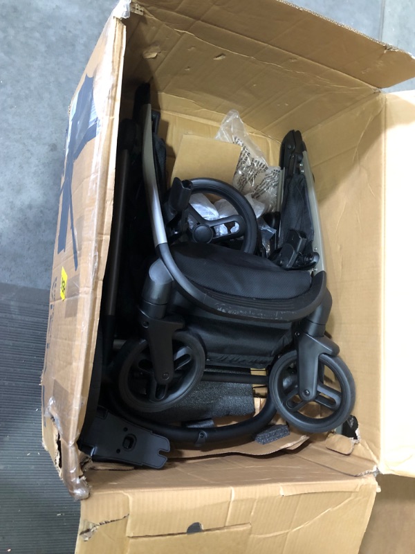 Photo 7 of **USED/DIRTY**
UPPAbaby Cruz V2 Stroller/Full-Featured Stroller with Travel System Capabilities/Toddler Seat, Bumper Bar, Bug Shield, Rain Shield Included/Greyson (Charcoal Mélange/Carbon Frame/Saddle Leather)
