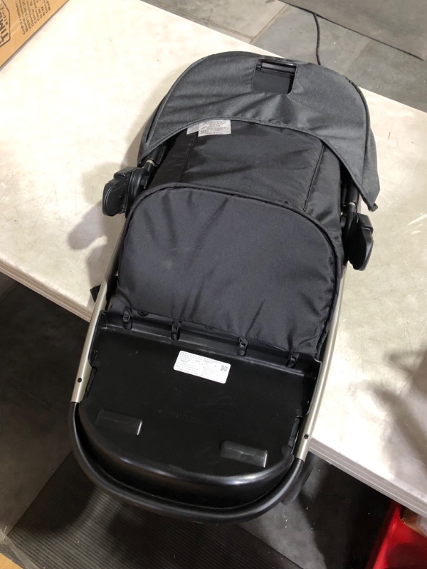 Photo 6 of **USED/DIRTY**
UPPAbaby Cruz V2 Stroller/Full-Featured Stroller with Travel System Capabilities/Toddler Seat, Bumper Bar, Bug Shield, Rain Shield Included/Greyson (Charcoal Mélange/Carbon Frame/Saddle Leather)
